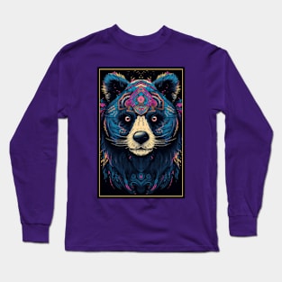 Magic Panda | Native American Art Panda | Aesthetic Animal Art Long Sleeve T-Shirt